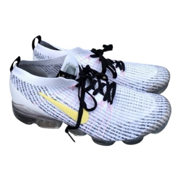 Nike Air VaporMax Flyknit 3 'White Dynamic Yellow' AJ6900-103 size 9.5 - Picture 5 of 16